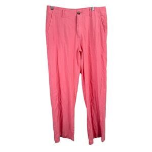 Kut From the Kloth Meg Wide Leg High Rise Linen Blend Pink Pants Womens 8